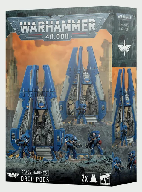 Space Marines Drop Pods