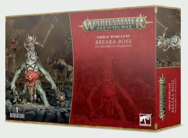 Orruk Warclans Breaka-Boss On Mirebrute Troggoth